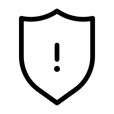 Shield With Exclamation Mark (Thin Line) Free Open-Source SVG Icon (Unicons Thin Line)