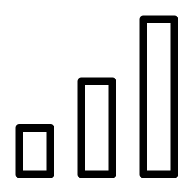 Alternative Signal Strength Indicator (Thin Line) Free Open-Source SVG Icon (Unicons Thin Line)