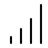 Alternative Signal Strength Indicator (Thin Line) Free Open-Source SVG Icon