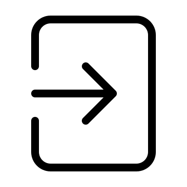 Sign Out Action (Thin Line) Free Open-Source SVG Icon (Unicons Thin Line)