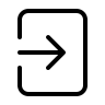 Sign Out Action (Thin Line) Free Open-Source SVG Icon