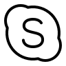 Skype Alternative Communication App (Thin Line) Free Open-Source SVG Icon