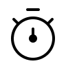 Stopwatch Timer (Thin Line) Free Open-Source SVG Icon