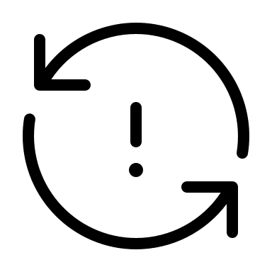 Sync Exclamation Alert (Thin Line) Free Open-Source SVG Icon (Unicons Thin Line)