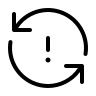 Sync Exclamation Alert (Thin Line) Free Open-Source SVG Icon