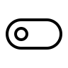 Toggle Switch Off (Thin Line) Free Open-Source SVG Icon