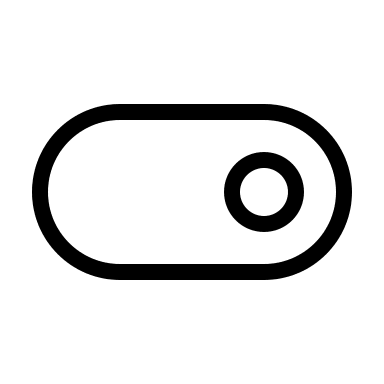 Toggle Switch On (Thin Line) Free Open-Source SVG Icon (Unicons Thin Line)