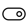 Toggle Switch On (Thin Line) Free Open-Source SVG Icon