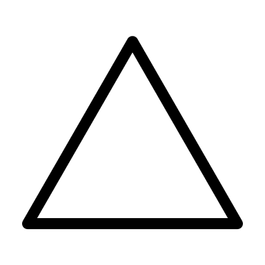 Triangle Shape (Thin Line) Free Open-Source SVG Icon (Unicons Thin Line)