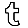 Tumblr Alternative Logo (Thin Line) Free Open-Source SVG Icon