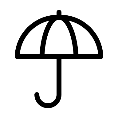 Umbrella (Thin Line) Free Open-Source SVG Icon (Unicons Thin Line)