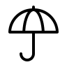 Umbrella (Thin Line) Free Open-Source SVG Icon