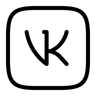 VK Alternative Social Media Platform Free Open-Source SVG Icon (Unicons Thin Line)