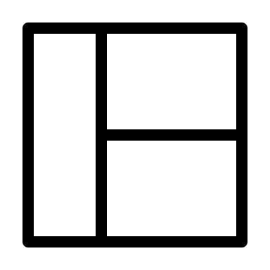 Window Grid Layout (Thin Line) Free Open-Source SVG Icon (Unicons Thin Line)