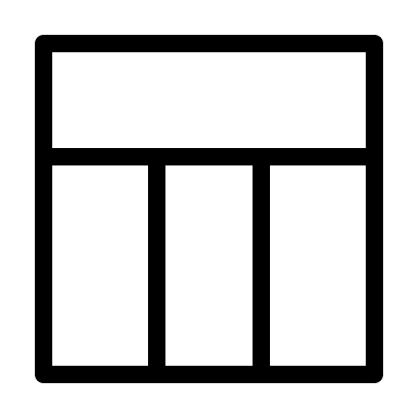 Window Section (Thin Line) Free Open-Source SVG Icon (Unicons Thin Line)