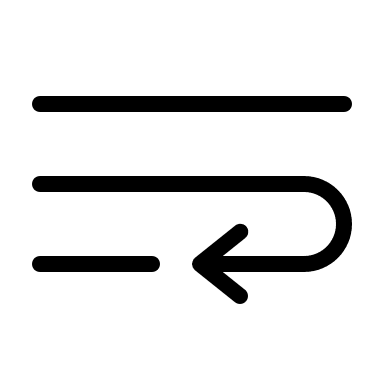 Text Wrapping Feature (Thin Line) Free Open-Source SVG Icon (Unicons Thin Line)