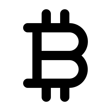 Bitcoin Currency Sign Free Open-Source SVG Icon (Unicons)