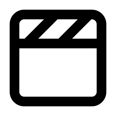 Clapper Board Film Slate Free Open-Source SVG Icon (Unicons)