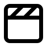 Clapper Board Film Slate Free Open-Source SVG Icon