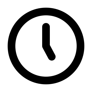 Five O'Clock Time Indication Free Open-Source SVG Icon (Unicons)