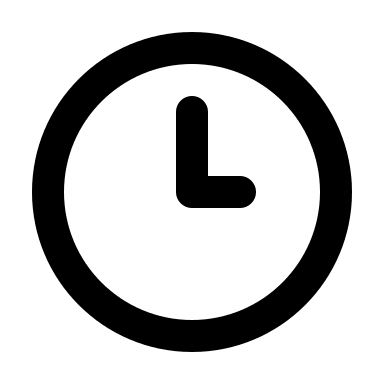 Three O'Clock Time Display Free Open-Source SVG Icon (Unicons)