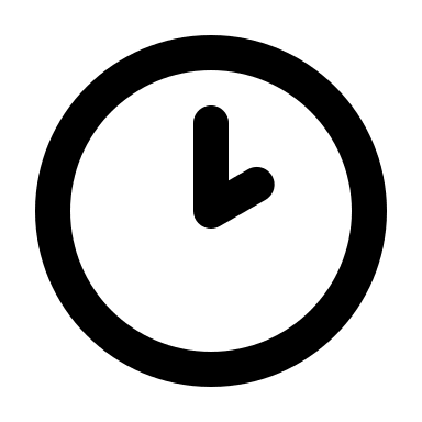 Two O'Clock Time (Unicons) Free Open-Source SVG Icon (Unicons)