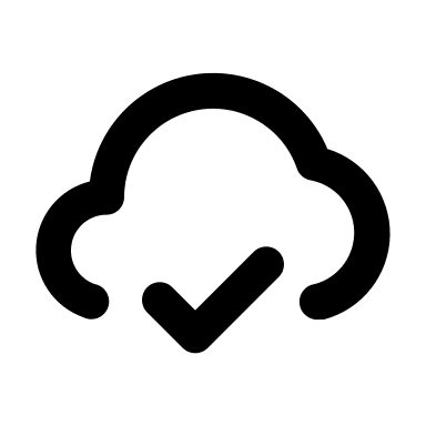 Cloud Check Mark Free Open-Source SVG Icon (Unicons)