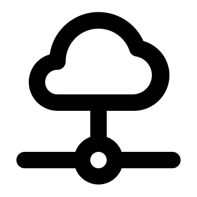 Cloud Data Connection Free Open-Source SVG Icon (Unicons)