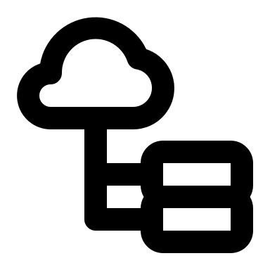 Cloud Database Structure Free Open-Source SVG Icon (Unicons)