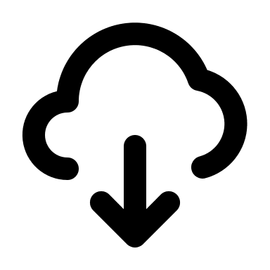 Cloud Download (Unicons) Free Open-Source SVG Icon (Unicons)