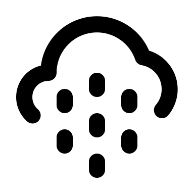 Drizzling Cloud (Unicons) Free Open-Source SVG Icon (Unicons)