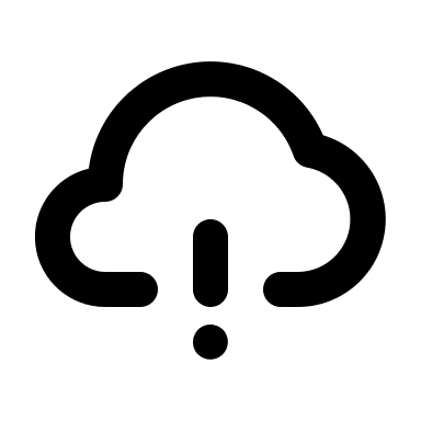 Cloud with Exclamation Mark Free Open-Source SVG Icon (Unicons)