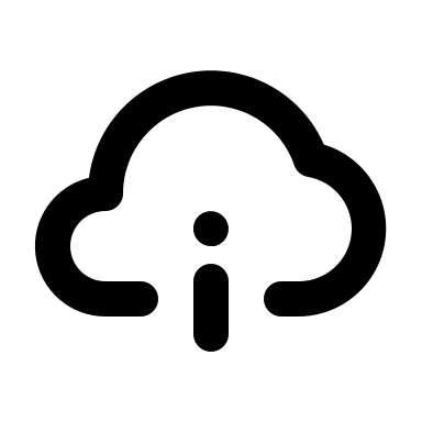 Cloud Information (Unicons) Free Open-Source SVG Icon (Unicons)