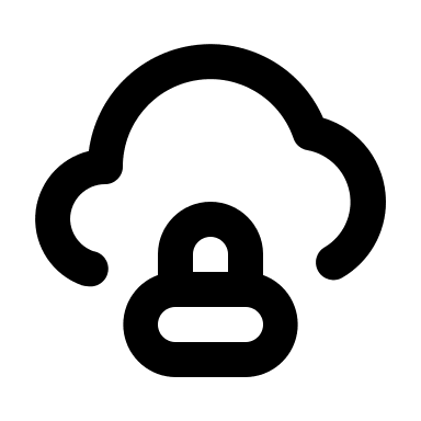 Cloud Lock (Unicons) Free Open-Source SVG Icon (Unicons)