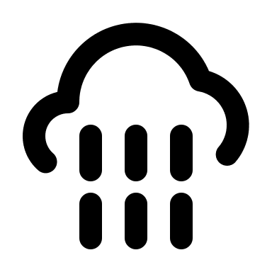 Cloud with Showers Free Open-Source SVG Icon (Unicons)