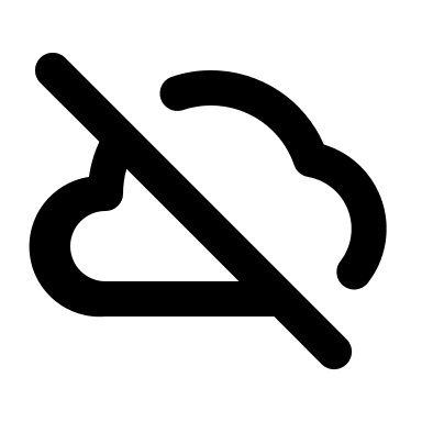 Cloud Slash (Unicons) Free Open-Source SVG Icon (Unicons)