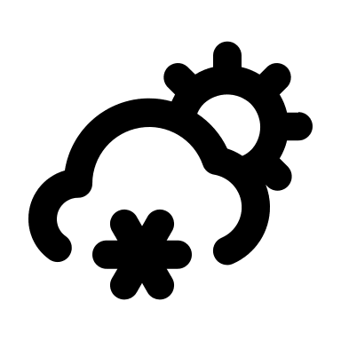 Cloud Sun with Meatball (Unicons) Free Open-Source SVG Icon (Unicons)