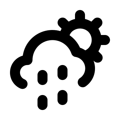 Alternative Cloud Sun Rain Weather (Unicons) Free Open-Source SVG Icon (Unicons)