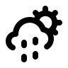 Alternative Cloud Sun Rain Weather (Unicons) Free Open-Source SVG Icon