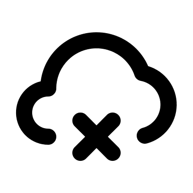 Cloud with Cross Mark Free Open-Source SVG Icon (Unicons)