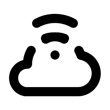 Cloud WiFi Connection Free Open-Source SVG Icon (Unicons)