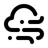 Cloud with Wind (Unicons) Free Open-Source SVG Icon