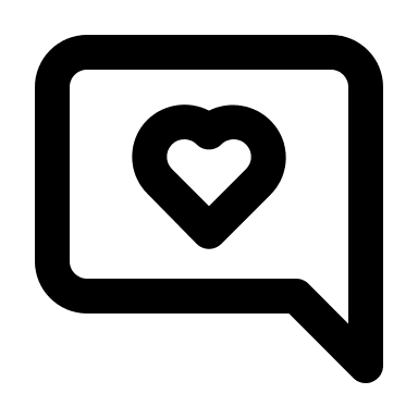 Alternative Heart Comment Free Open-Source SVG Icon (Unicons)