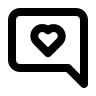 Alternative Heart Comment Free Open-Source SVG Icon