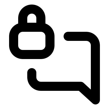 Comment with Lock (Unicons) Free Open-Source SVG Icon (Unicons)