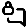 Comment with Lock (Unicons) Free Open-Source SVG Icon