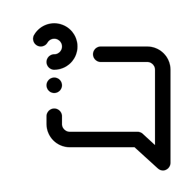 Alternate Question Comment (Unicons) Free Open-Source SVG Icon (Unicons)