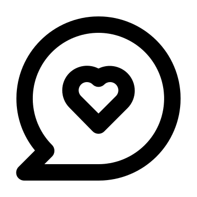 Comment with Heart Symbol Free Open-Source SVG Icon (Unicons)