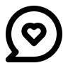 Comment with Heart Symbol Free Open-Source SVG Icon