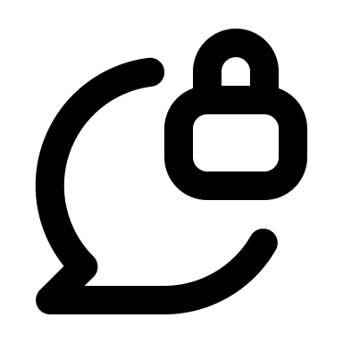 Comment Lock Feature Free Open-Source SVG Icon (Unicons)